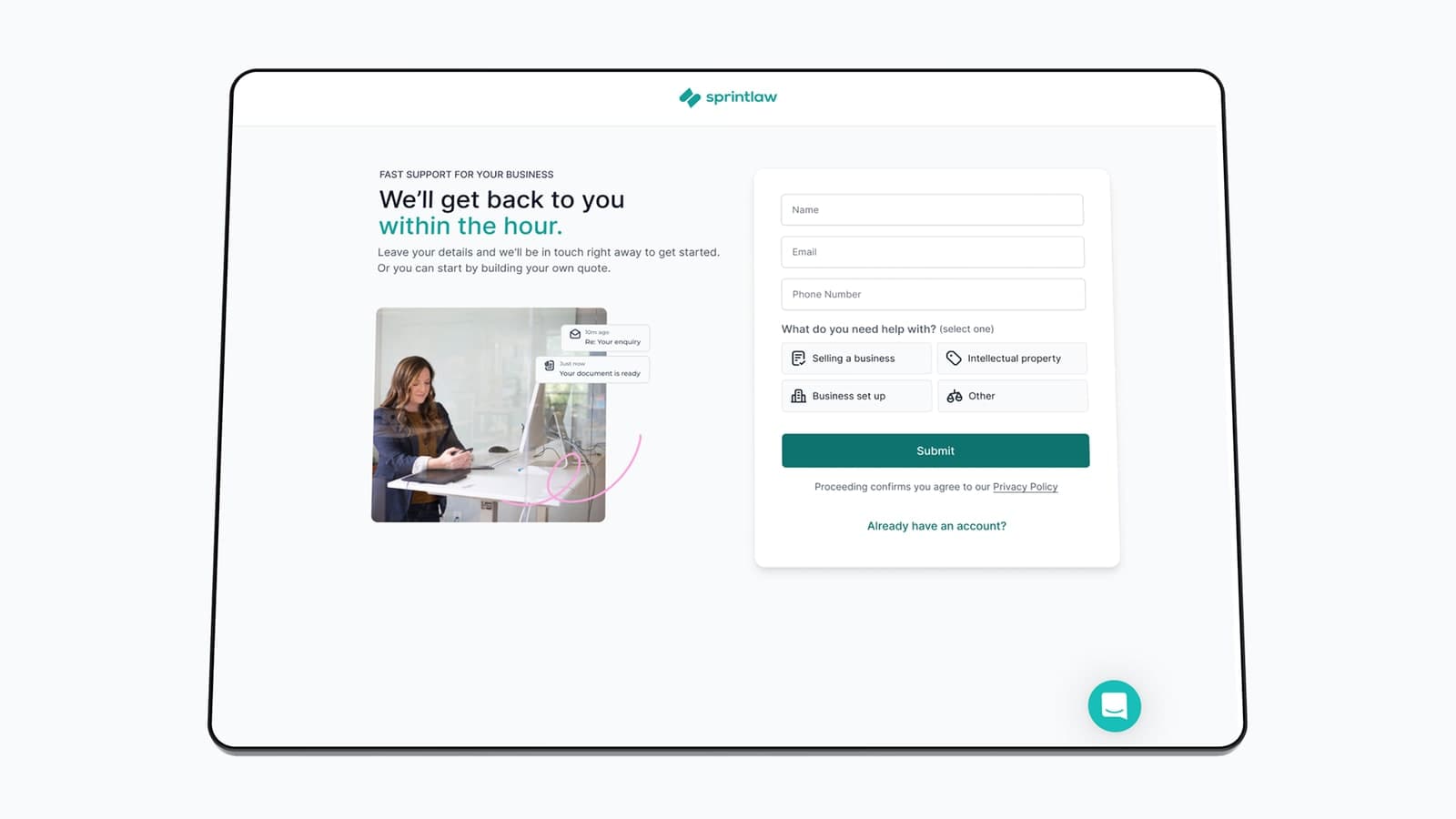 Contact page work preview