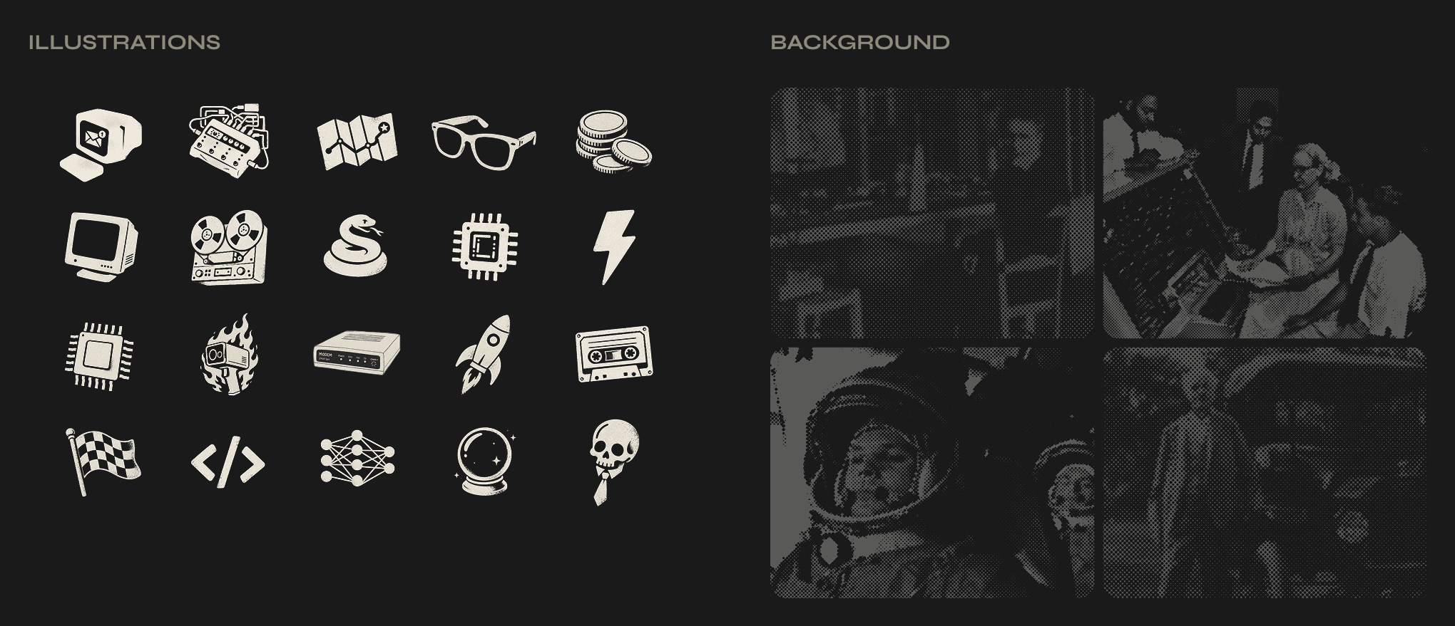 Upside Talent illustrations and backgrounds