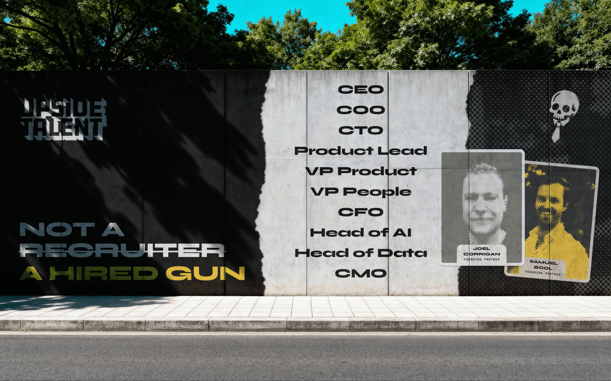 Upside Talent outdoor mural application