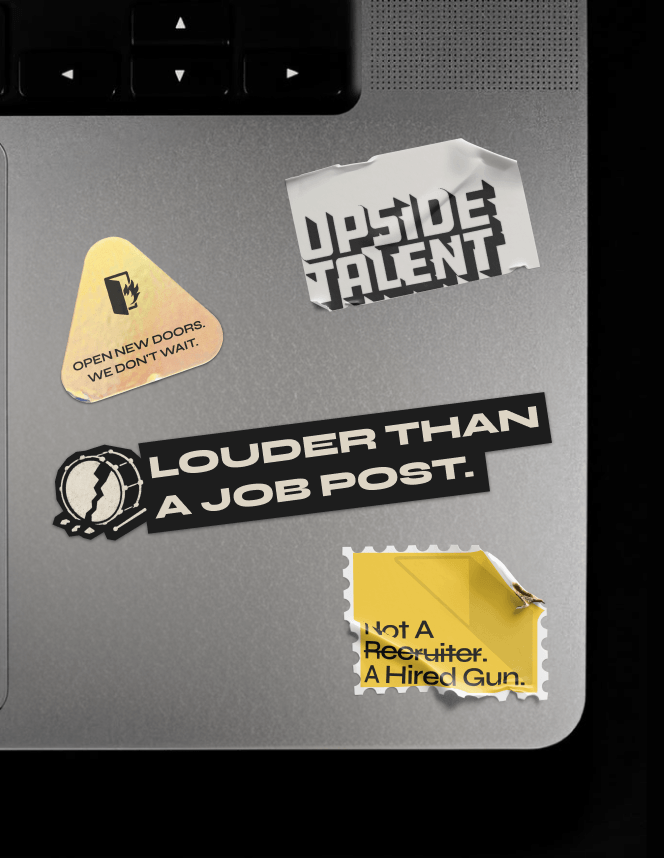 Upside Talent sticker applications
